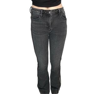 Driftwood Denim Jeans Wyatt Classic Flare Black Cotton Boho Casual Size 28
